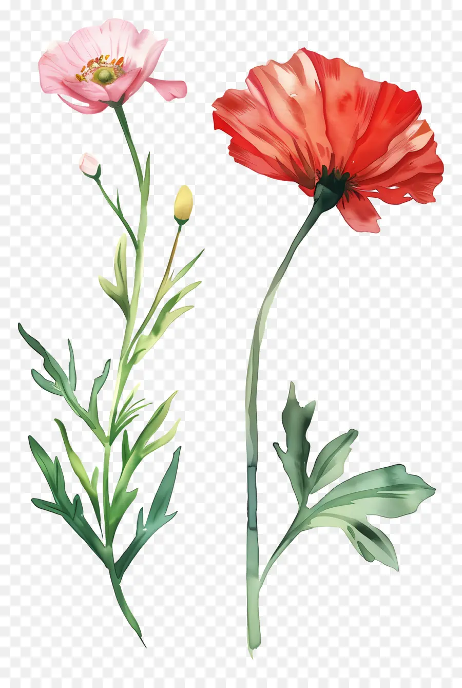 Flores Antiguas，Flores Rojas PNG