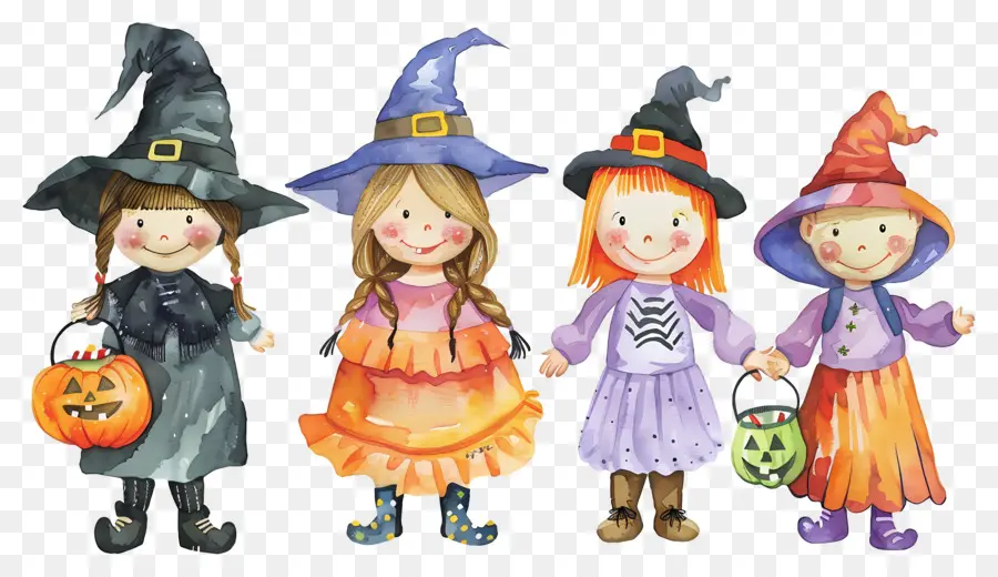 Niños De Halloween，Niños Disfrazados PNG