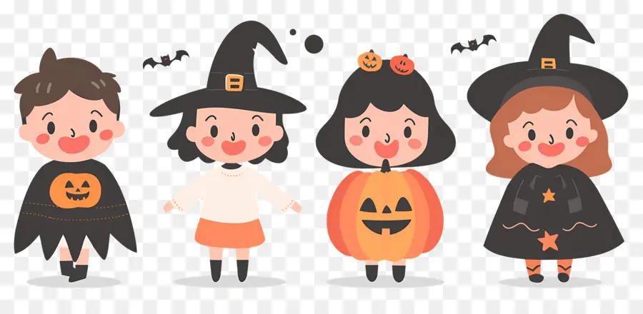 Niños De Halloween，Niños Disfrazados PNG