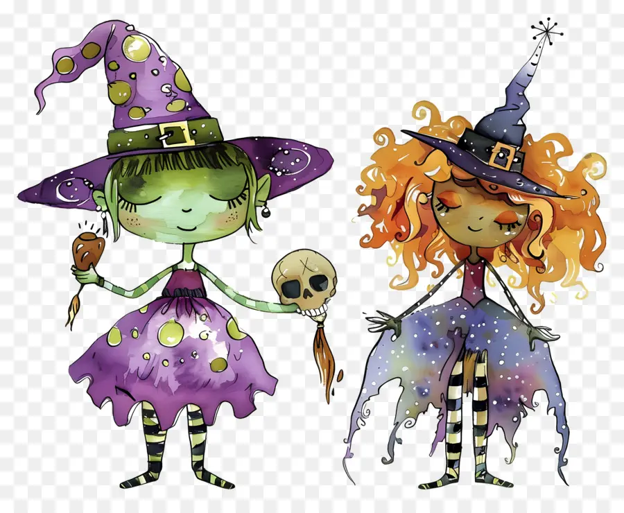 Niños De Halloween，Niños Con Coloridos Disfraces De Halloween PNG