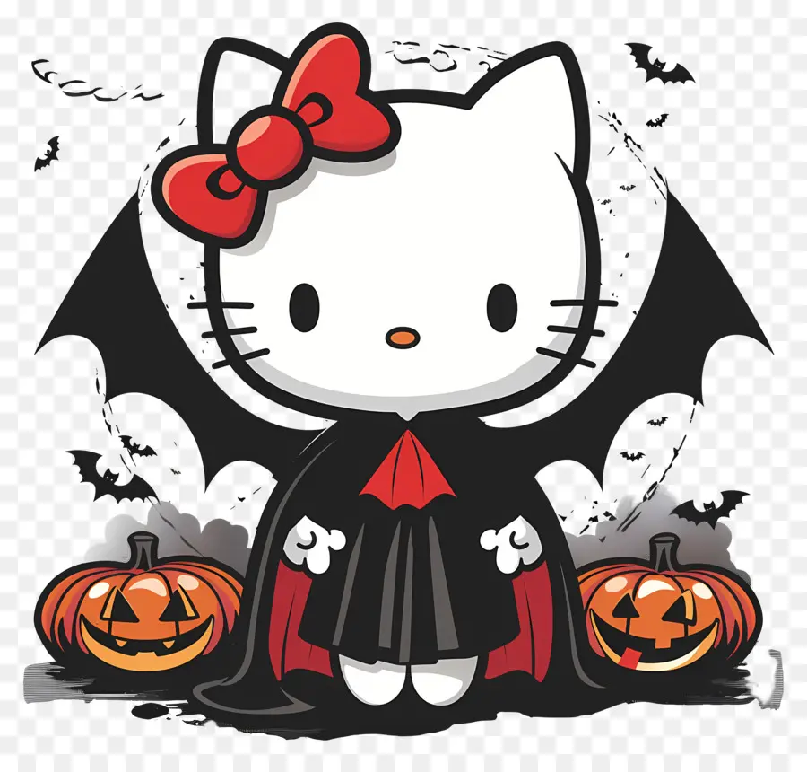 Hola Gatito Halloween，Gato En Cabo Rojo PNG