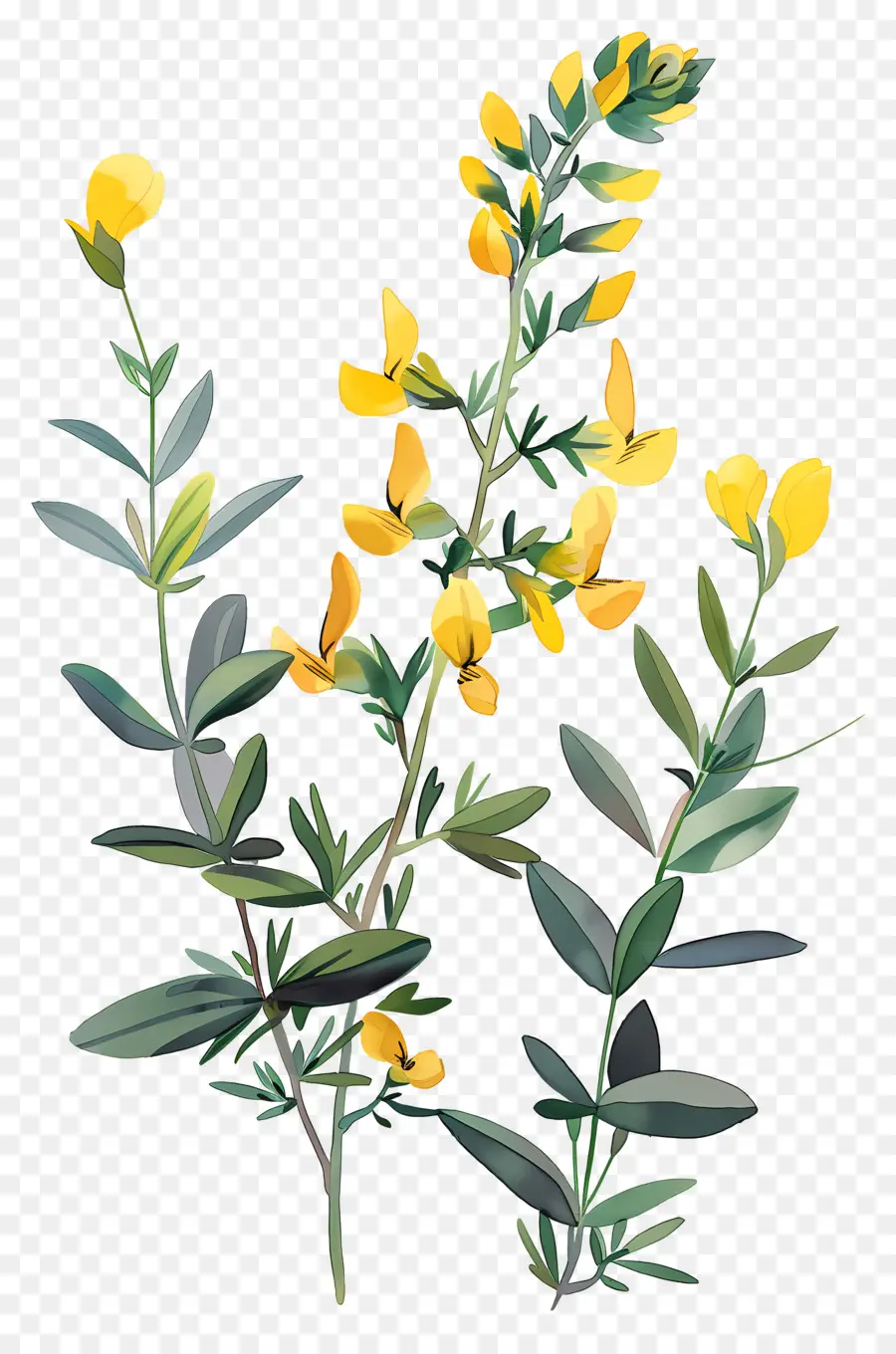 Flor De Cytisus Wolgaricus，Flores Amarillas PNG