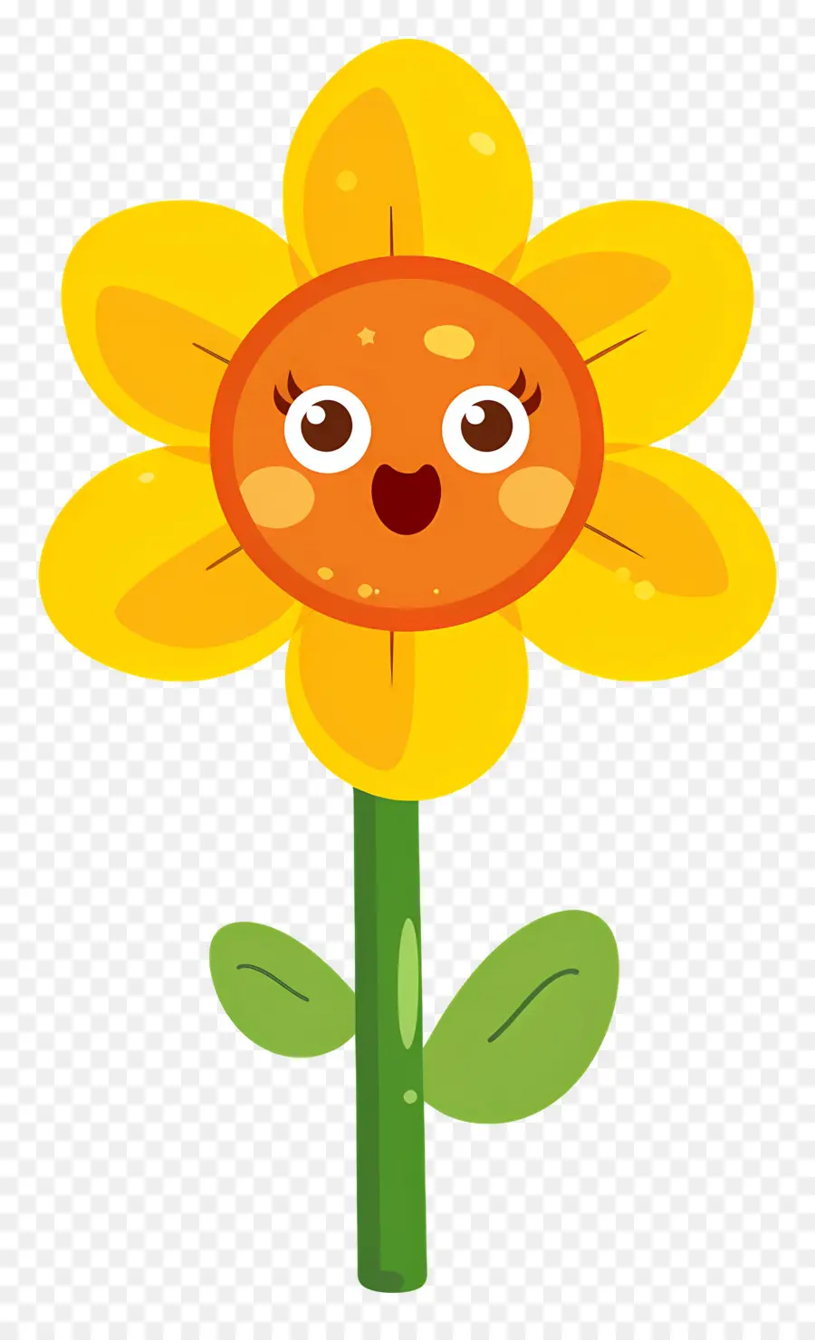 Flor Emoji，Flor Amarilla PNG