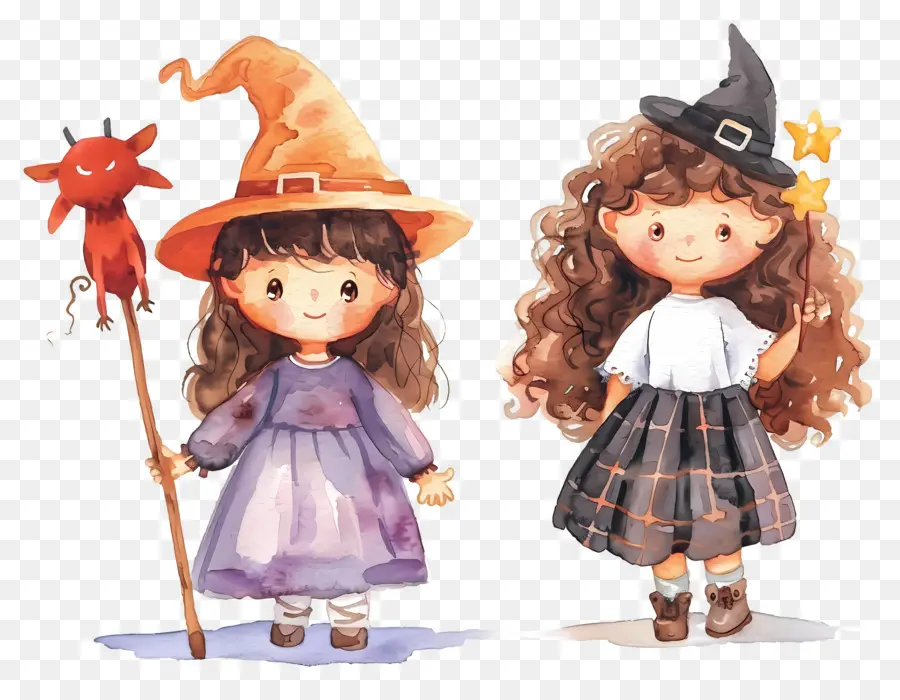 Niños De Halloween，Brujas Lindas PNG