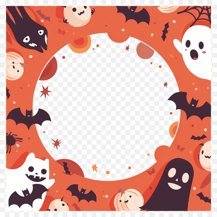 Marco De Halloween，Marco De Fantasma De Halloween PNG