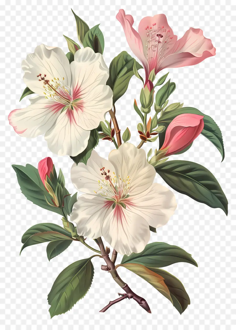 Flores Antiguas，Flor Blanca PNG