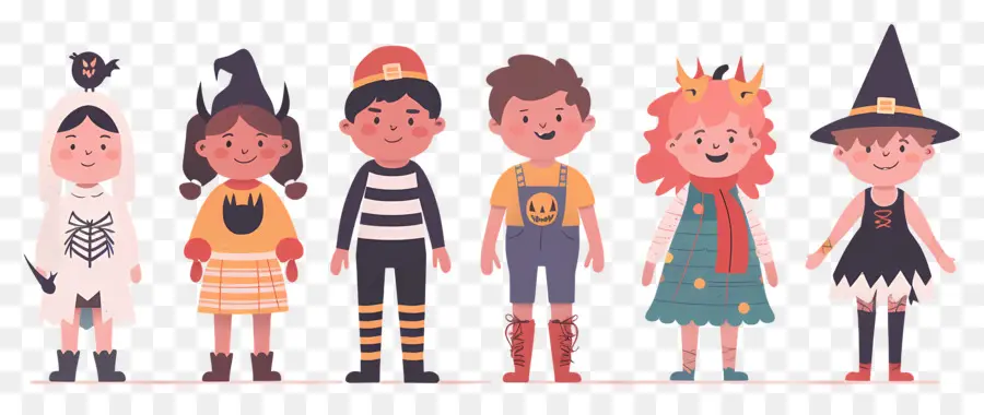 Niños De Halloween，Niños Disfrazados PNG