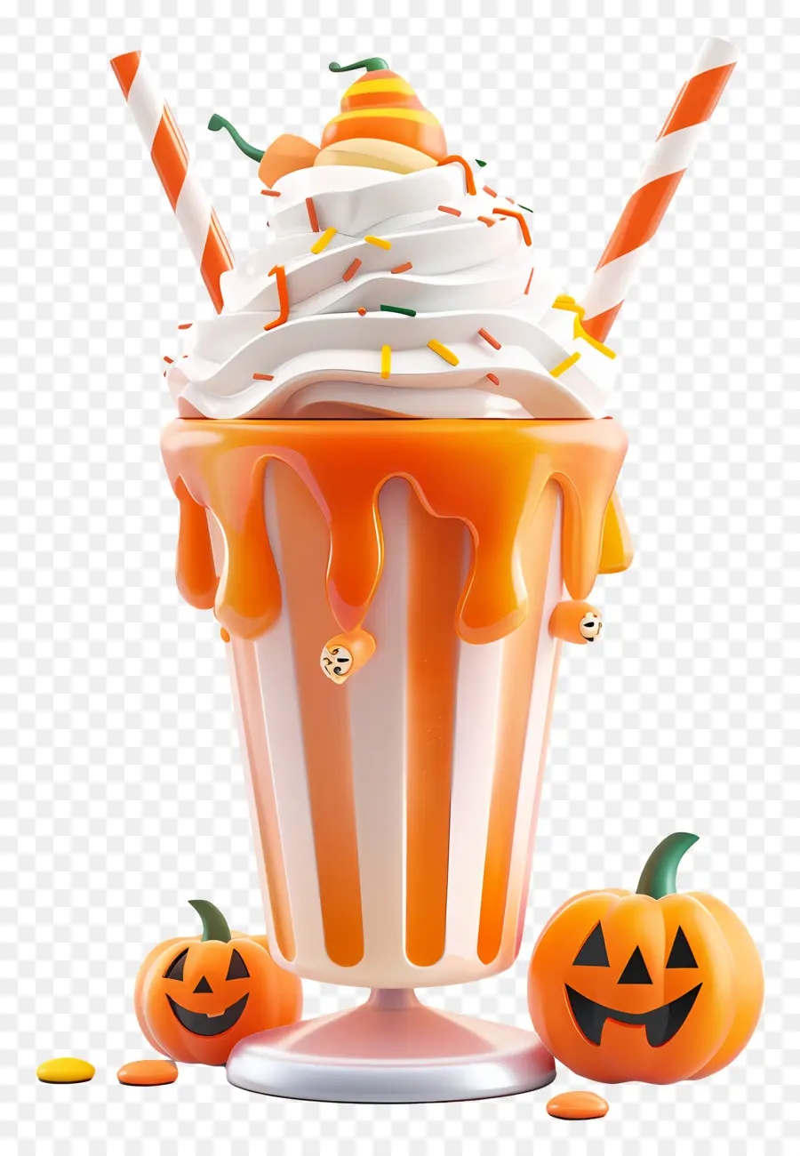 Batido De Halloween，Batido De Calabaza PNG