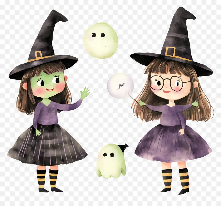 Niños De Halloween，Brujas Lindas PNG