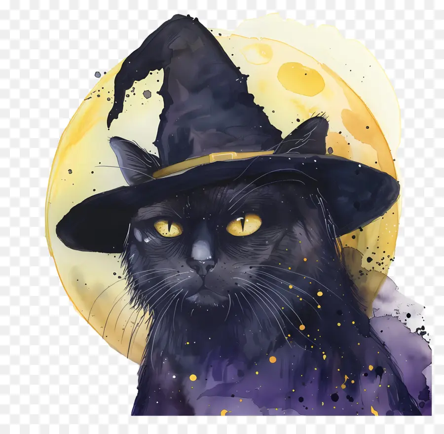 Gato De Halloween，Gato Negro PNG