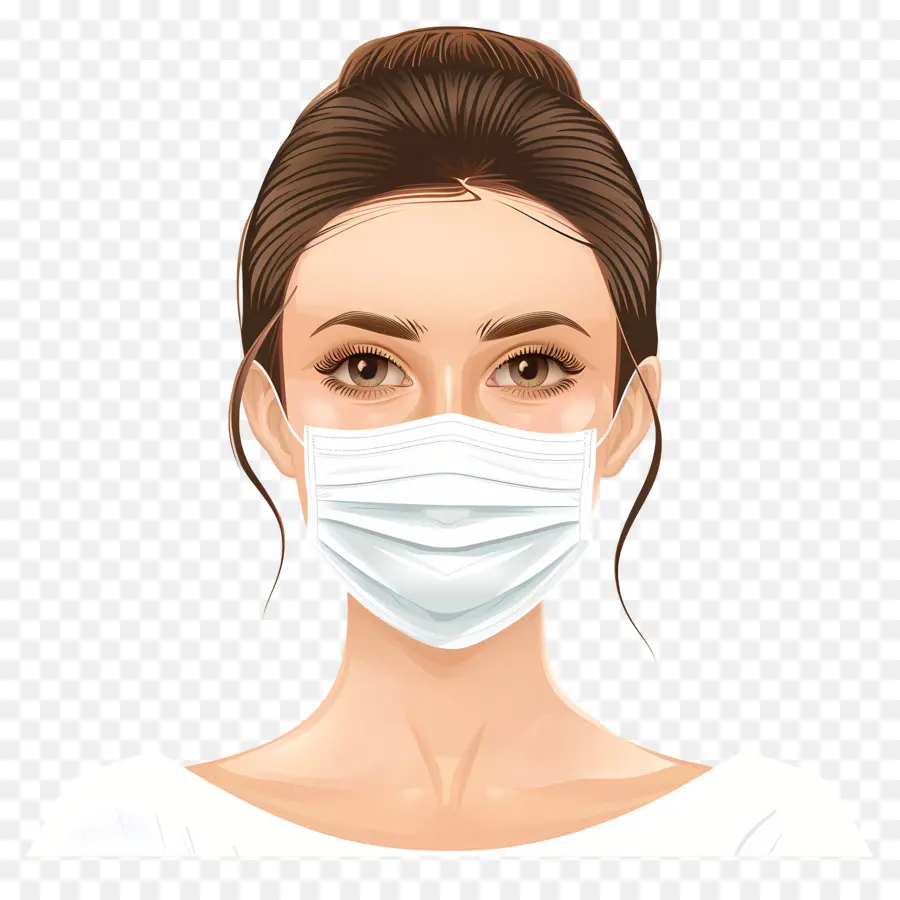 Hermosa Mujer，Mujer Con Mascarilla PNG