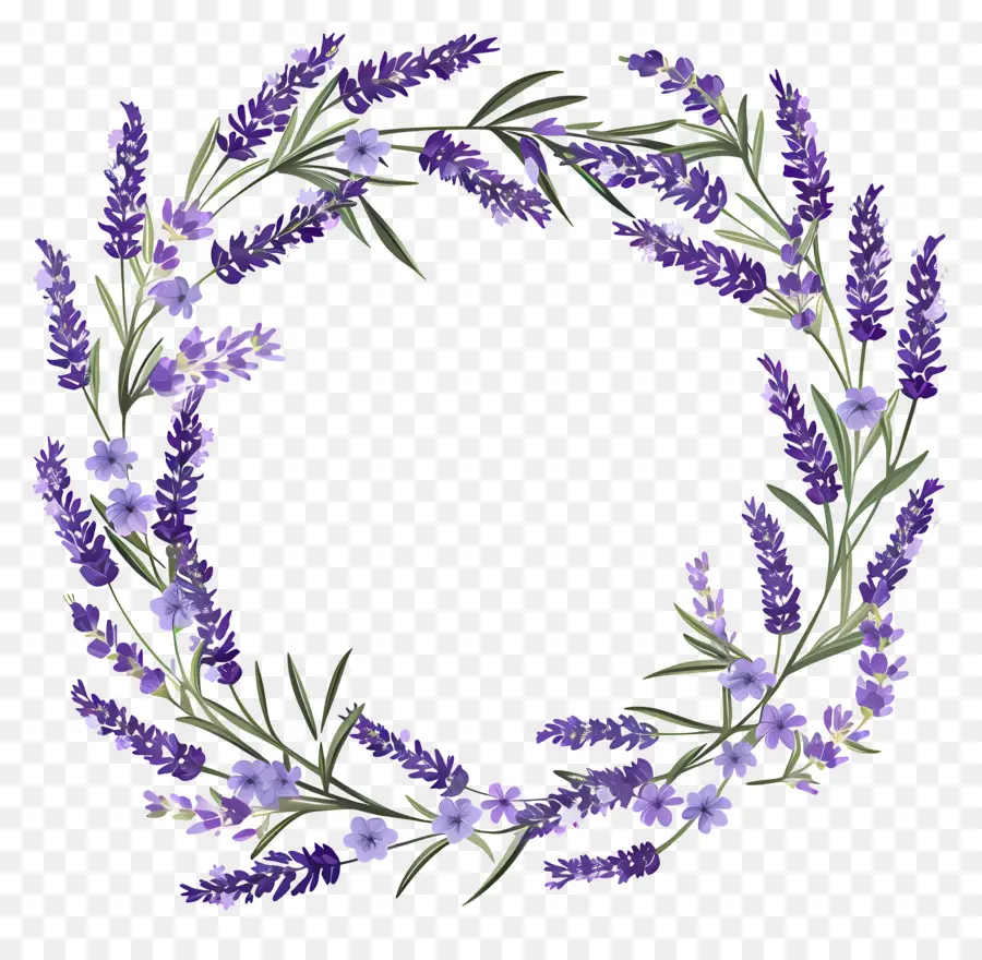 Corona De Lavanda，Hojas PNG