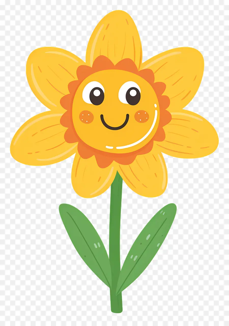 Flor Emoji，Narciso Sonriente PNG