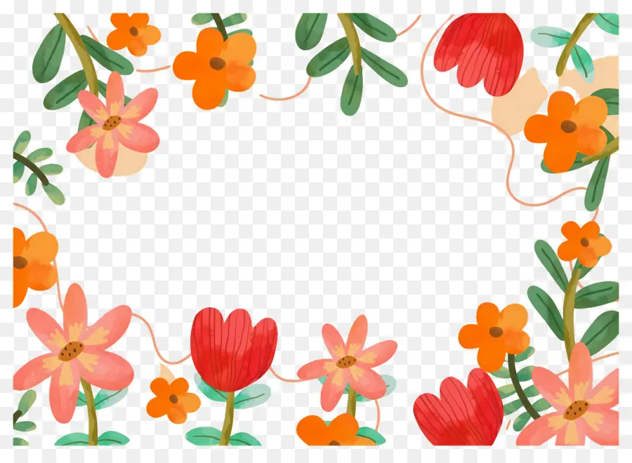 Fondo Floral，Corona De Flores PNG