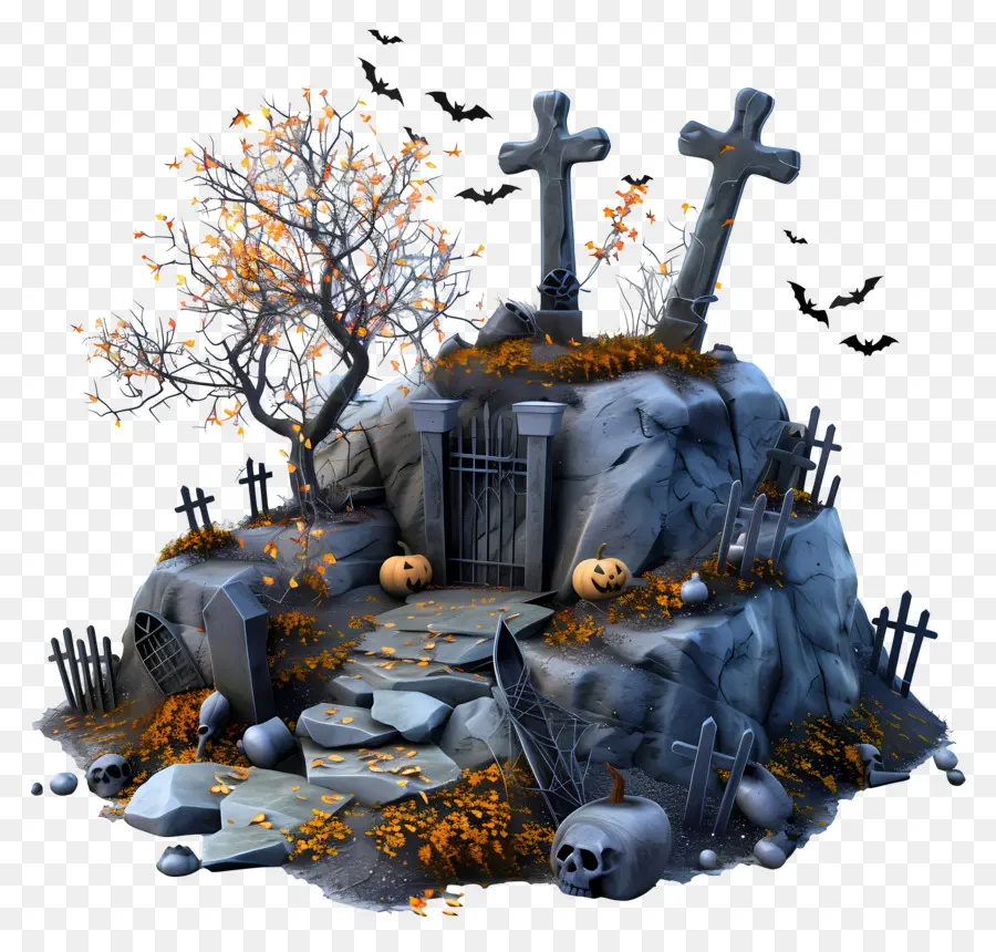 Cementerio De Halloween，Calabazas PNG