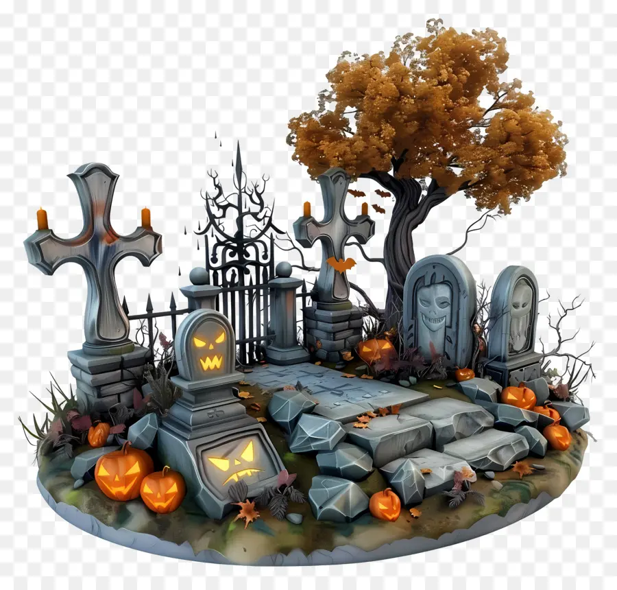 Cementerio De Halloween，Calabazas PNG