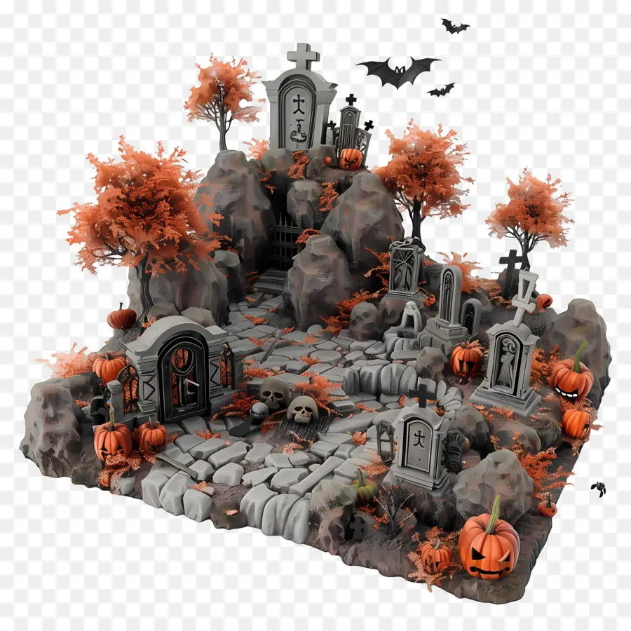 Cementerio De Halloween，Calabazas PNG