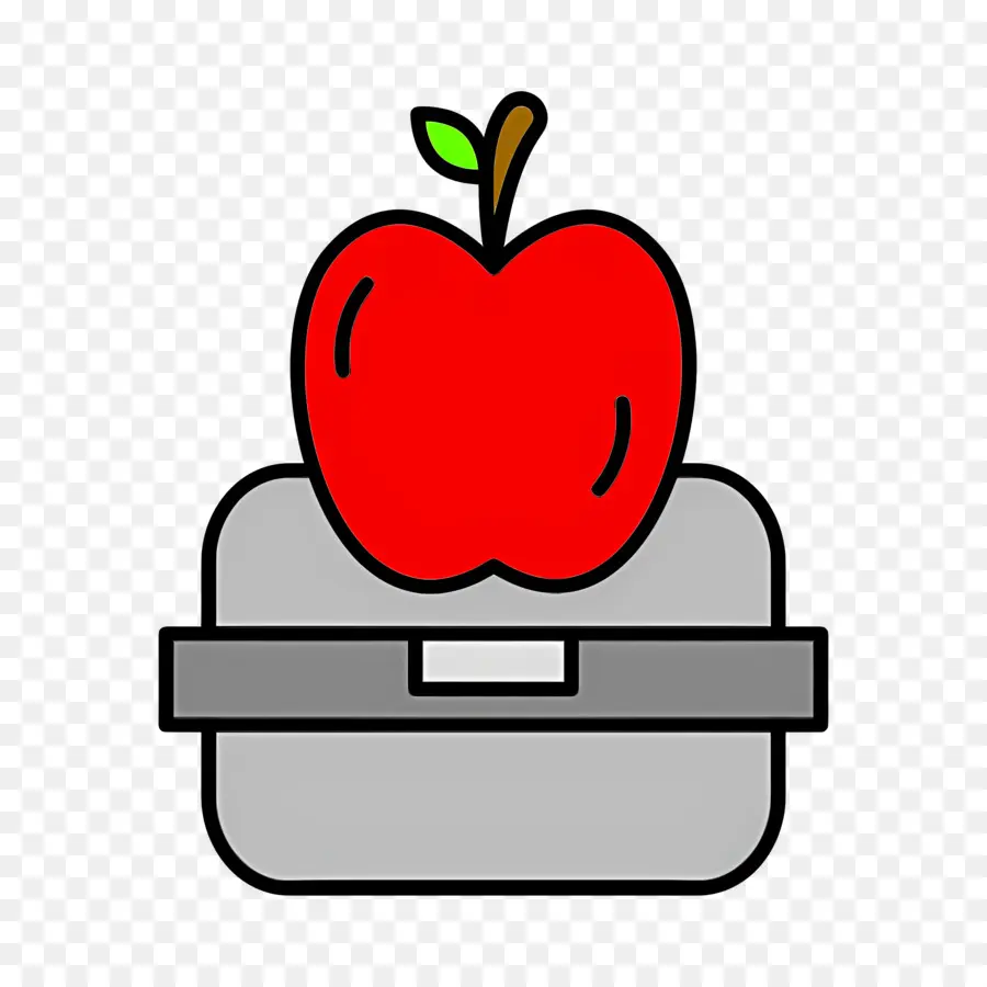 Caja De Comida，Manzana Roja PNG