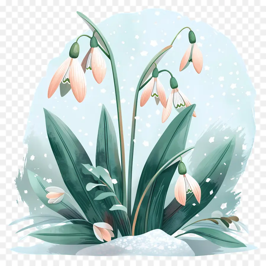 Campanillas De Invierno，Ilustración De Campanilla De Invierno PNG