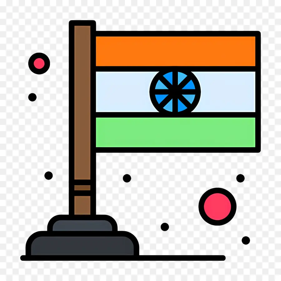 Bandera India，Bandera Con Diseño PNG