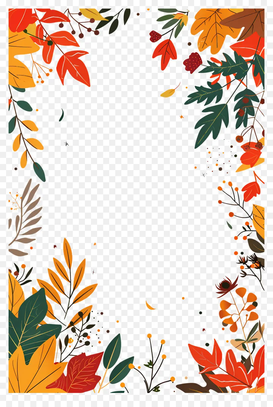 Fondo De Otoño，Coloridas Hojas De Otoño PNG