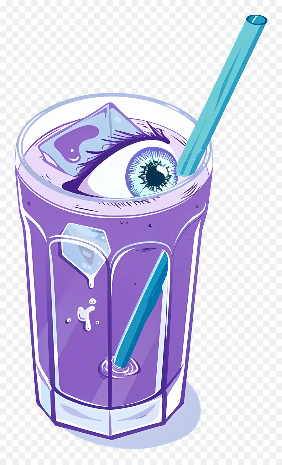 Bebida De Halloween，Bebida De Globo Ocular Morado PNG