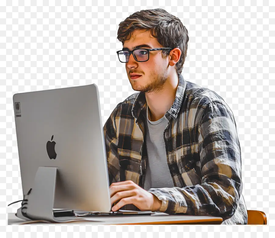 Estudiante De Informática，Persona Con Computadora PNG