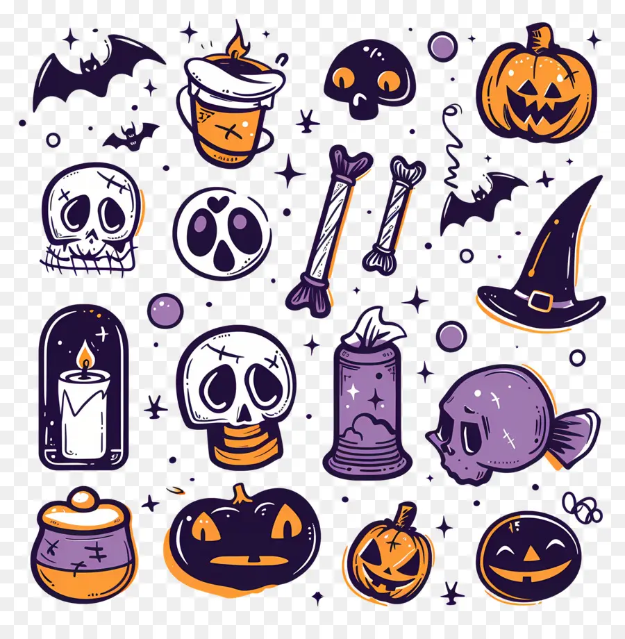 Fondo De Halloween，Garabatos De Halloween PNG