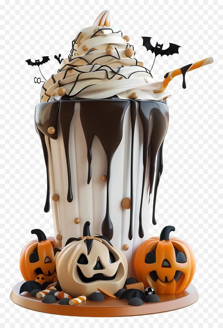 Batido De Halloween，Batido De Calabaza PNG