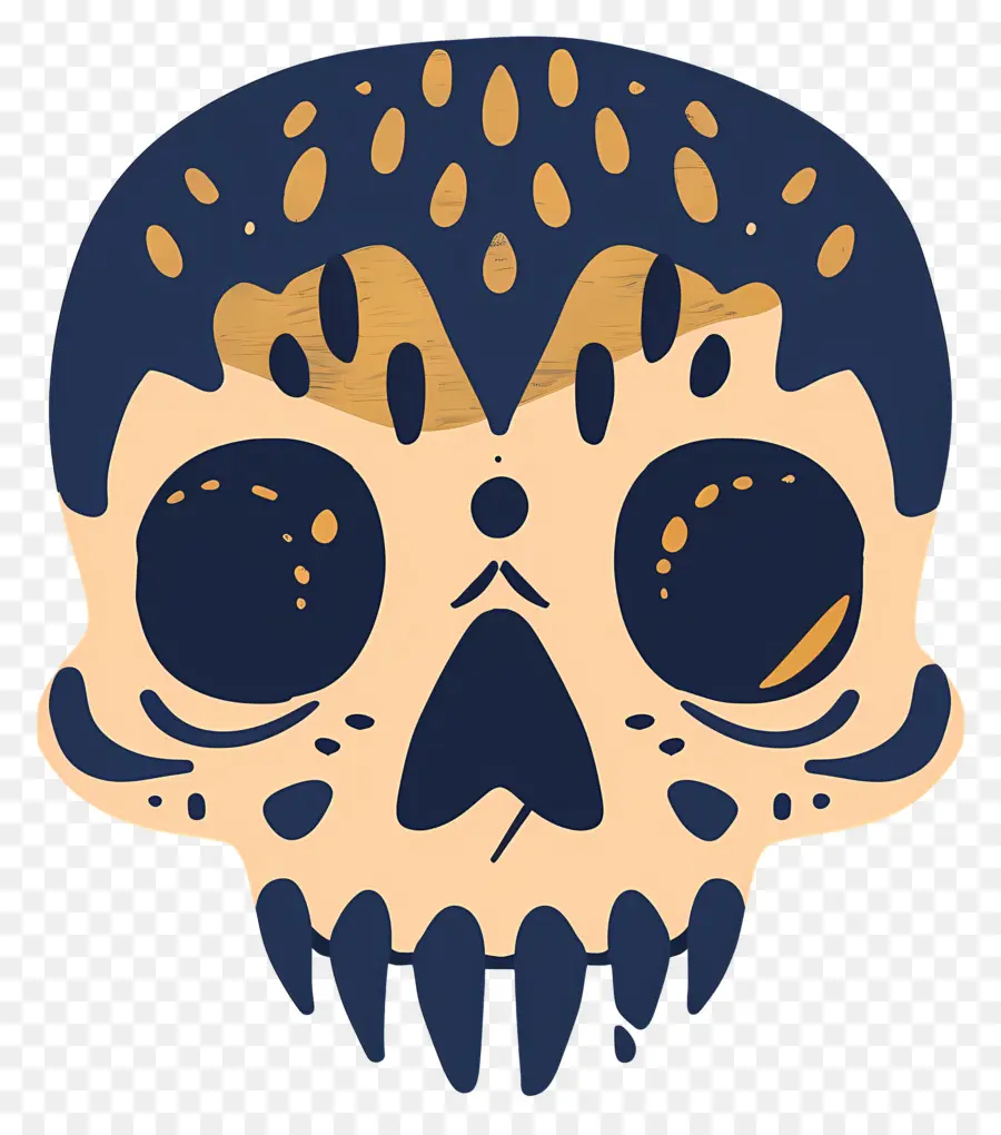 Calavera De Halloween，Calavera Beige PNG