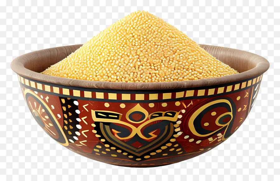 Comida Africana，Mijo En Cuenco Decorativo PNG