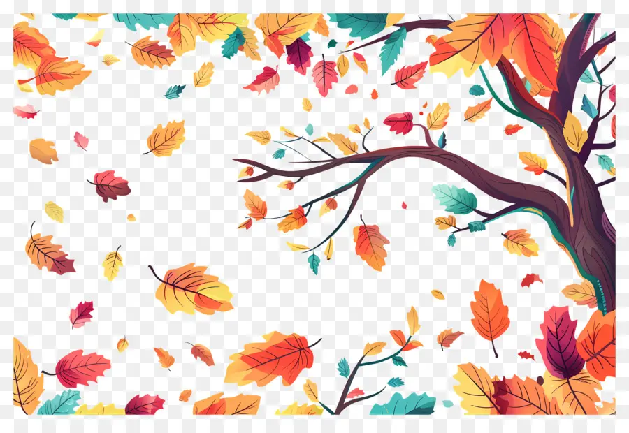 Fondo De Otoño，árbol De Otoño PNG