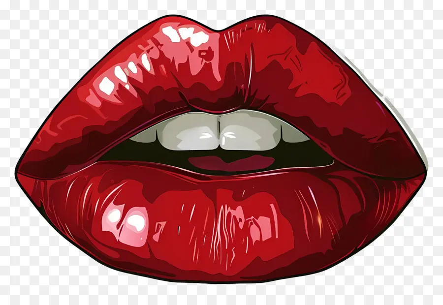 Mancha De Beso，Labios De Acuarela PNG