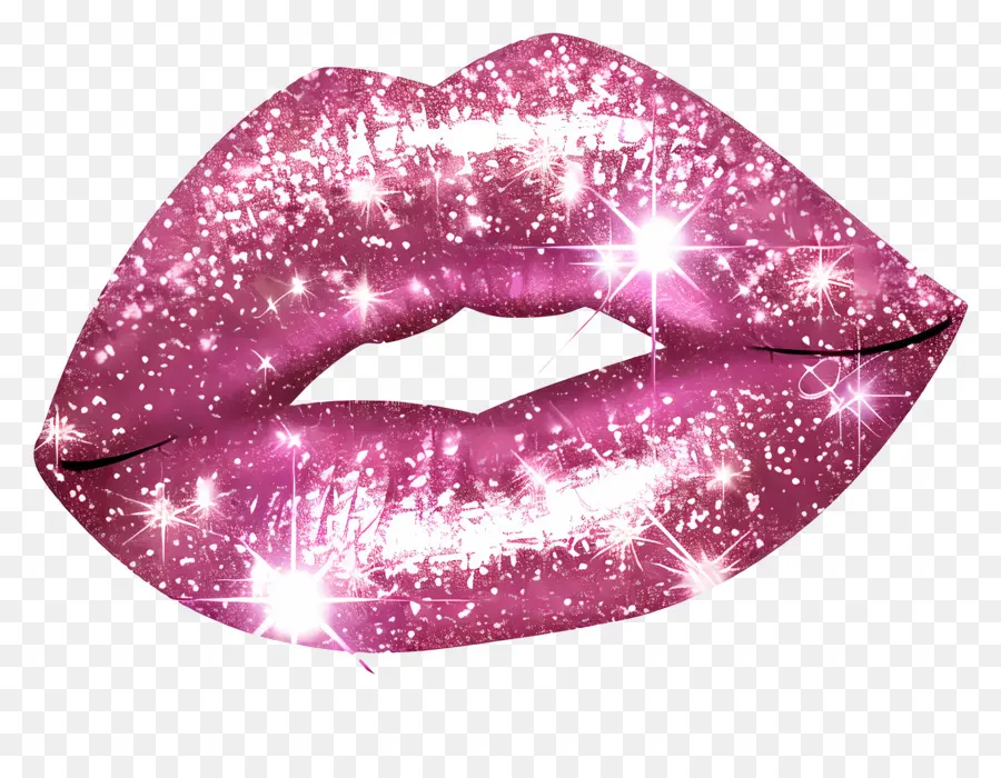 Labios Brillantes，Labios Rosas Brillantes PNG