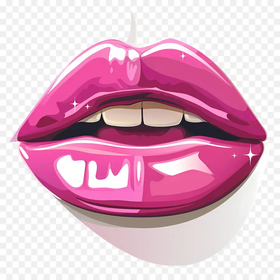 Beso Rosa，Labios Rojos PNG