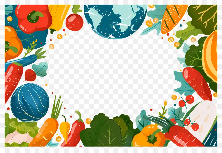 Fondo De Comida，Tierra Y Vegetales PNG