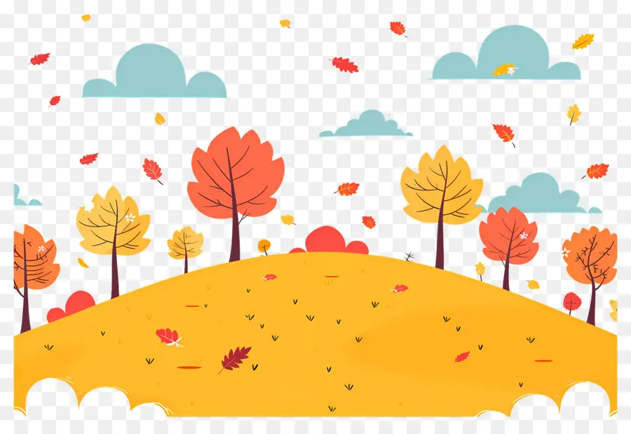 Fondo De Otoño，Bosque De Otoño PNG