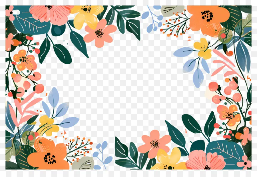 Fondo Floral，Marco Floral PNG