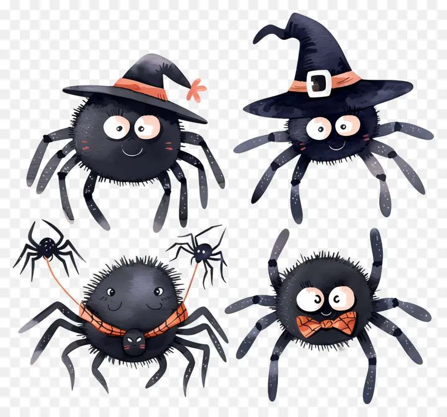 Arañas De Halloween，Arañas Espeluznantes PNG