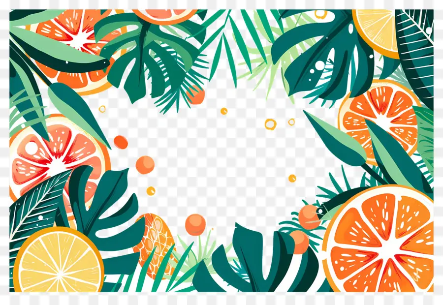 Fondo De Verano，Frutas Tropicales PNG