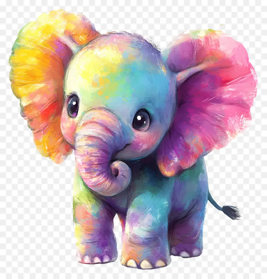 Bebé Elefante，Elefante Colorido PNG