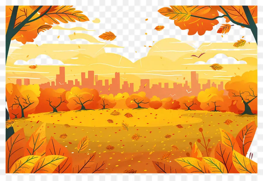 Fondo De Otoño，Paisaje De Otoño PNG