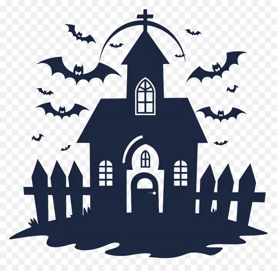 Ciudad De Halloween，Casa De Silueta PNG