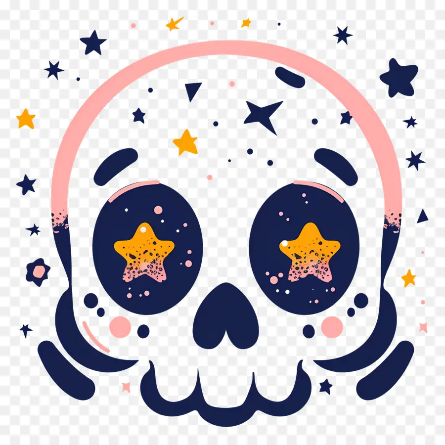 Calavera De Halloween，Calavera Estrellada PNG