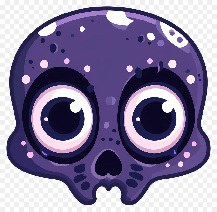 Calavera De Halloween，Calavera Morada PNG