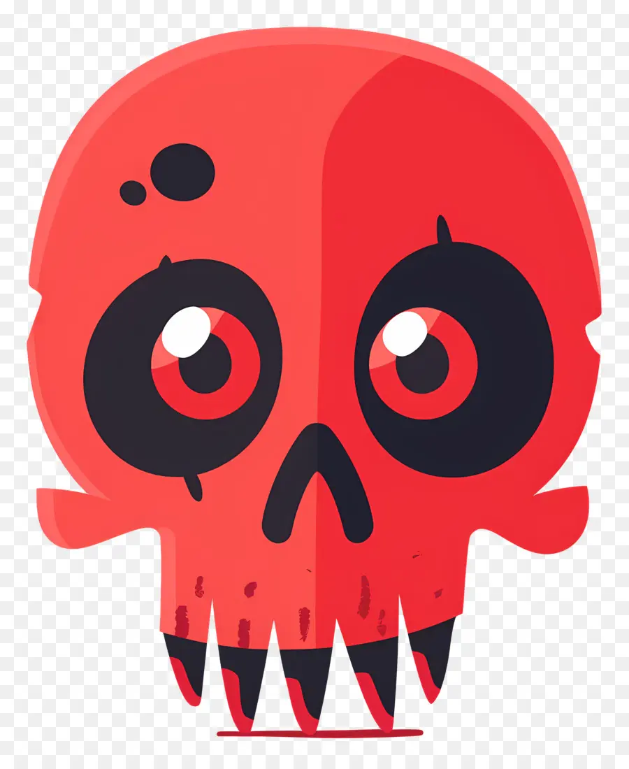 Calavera De Halloween，Calavera Roja PNG