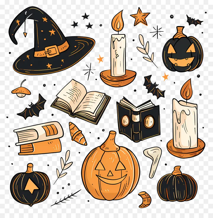 Fondo De Halloween，Garabatos De Halloween PNG