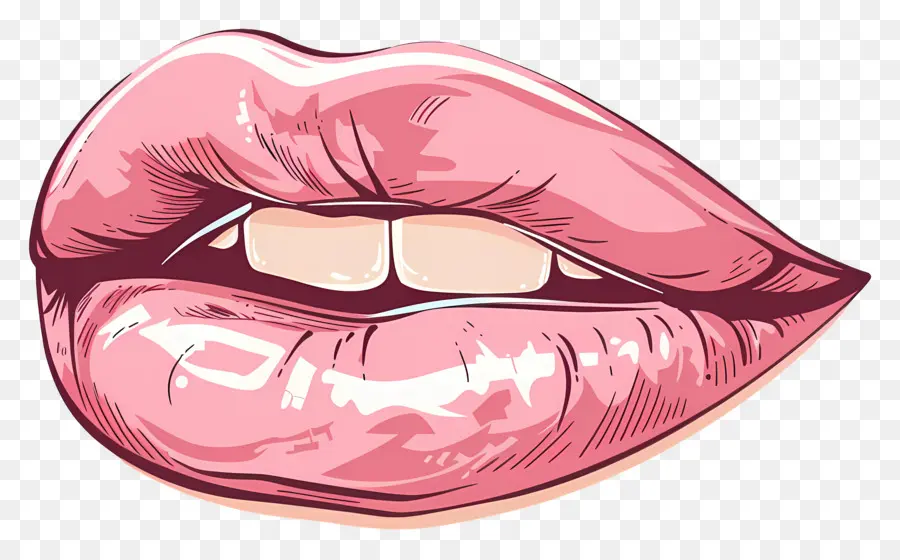 Beso Rosa，Labios Rojos PNG