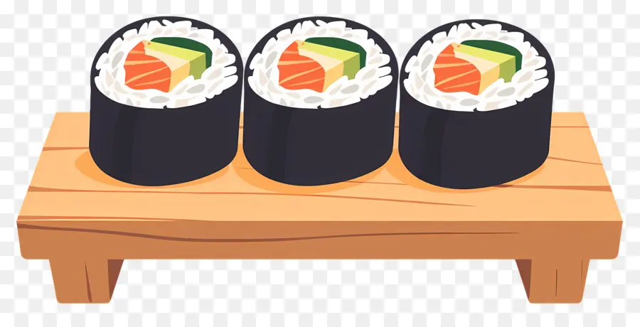 Rollo De Sushi，Rollos De Sushi A Bordo PNG