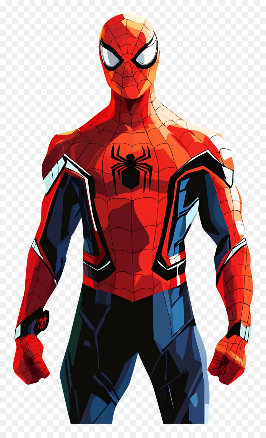 Hombre Araña De Pie，Spider Man Con Traje Rojo Y Azul PNG